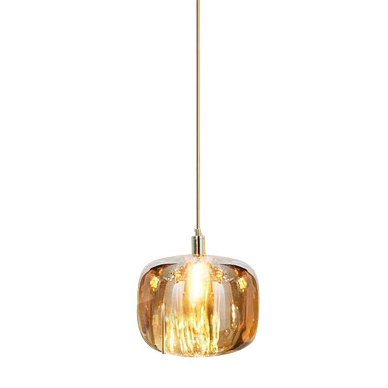 Suspension design à LED avec abat-jour en verre Creative
