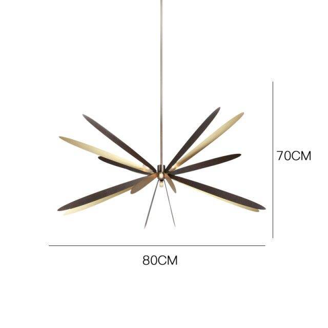 Suspension design à LED avec plusieurs branches en métal Luxury