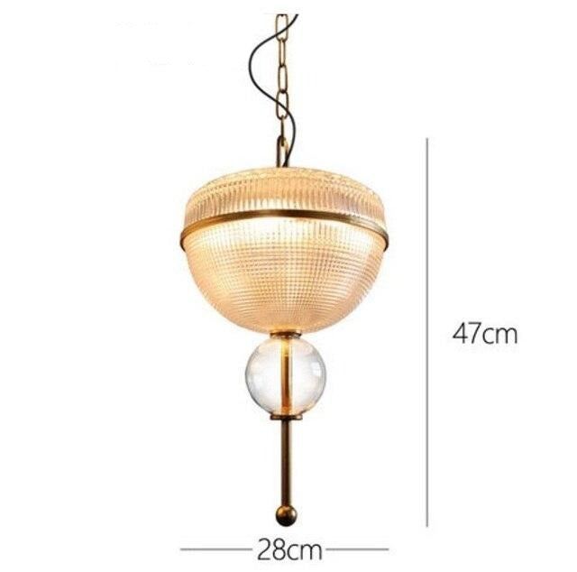 Suspension vintage style oriental en verre Helia