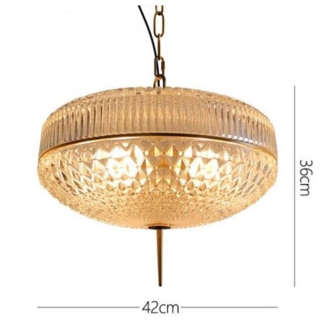 Suspension vintage style oriental en verre Helia