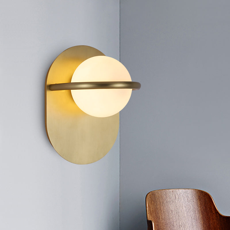 Applique murale design LED en métal doré Loopi