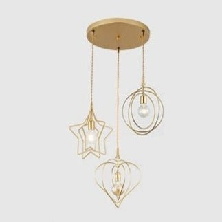 Lustre moderne LED avec plusieurs formes géometriques Yria
