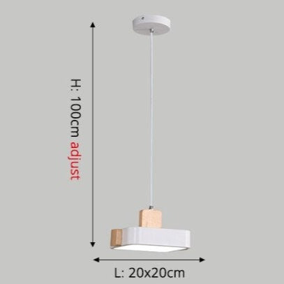Suspension scandinave LED avec abat-jour en bois Ainhara