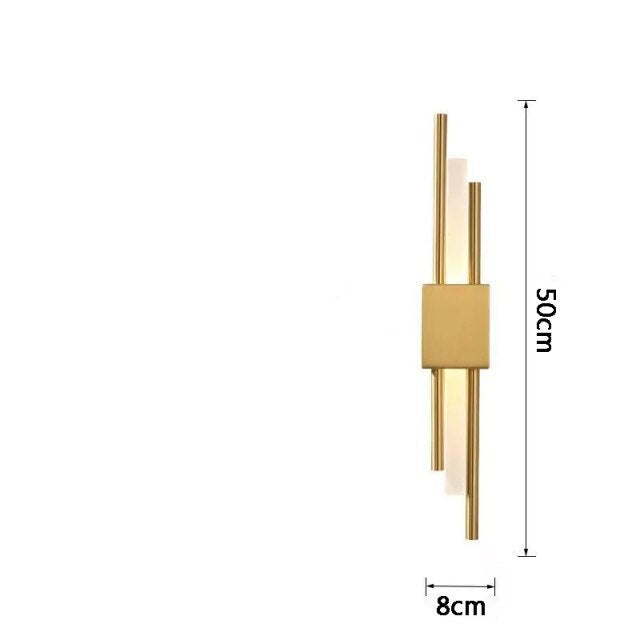 Applique murale design LED avec barre en métal doré Xeres