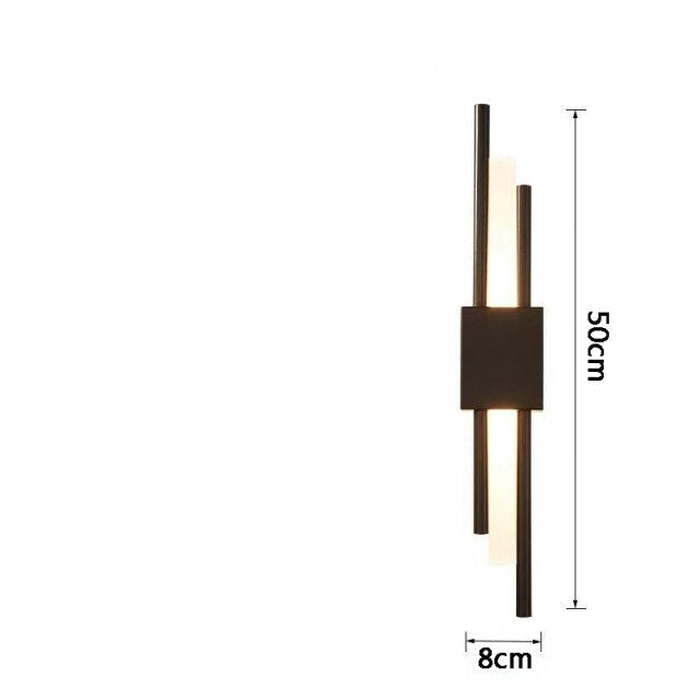 Applique murale design LED avec barre en métal doré Xeres