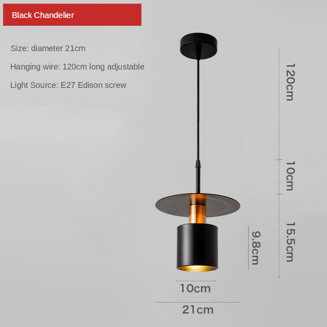 Suspension design avec abat-jour cylindrique Roscot