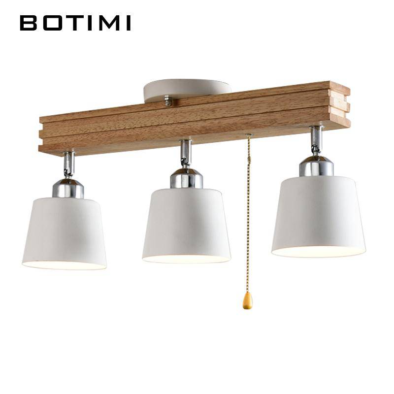 Plafonnier LED ajustable en bois et métal
