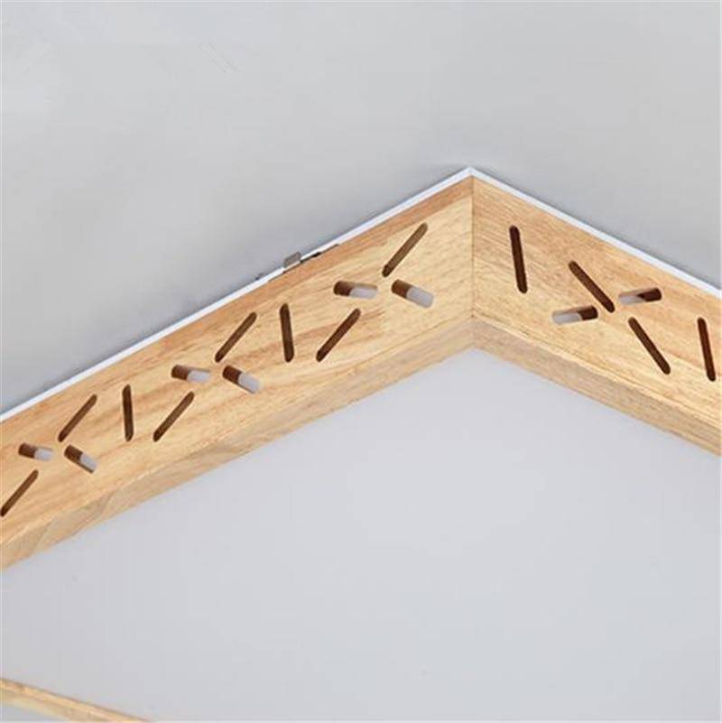 Plafonnier LED carré style japonais