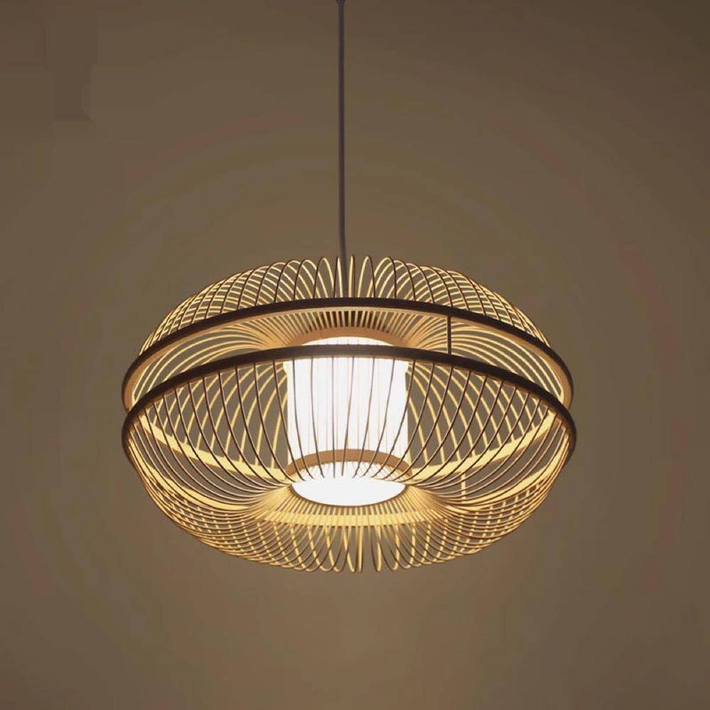 Suspension design ovale en bambou Chandy