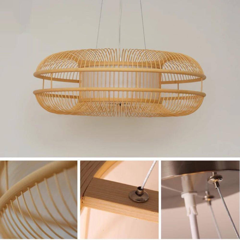 Suspension design ovale en bambou Chandy