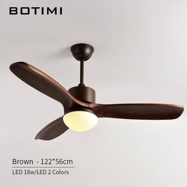 Ventilateur de plafond LED Techo à pales en bois
