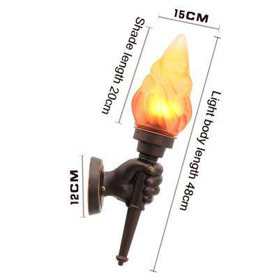 Applique extérieur LED torche dans une main