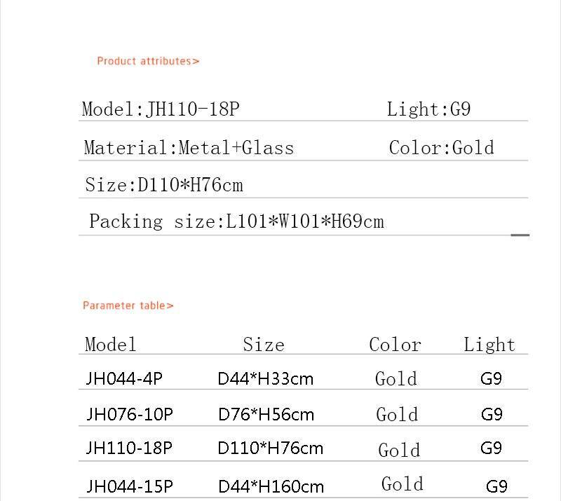 Lustre design à LED doré avec boules en verre