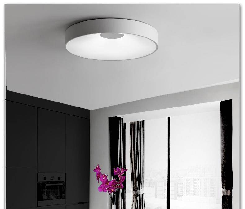 Plafonnier design LED rond et creux Concave
