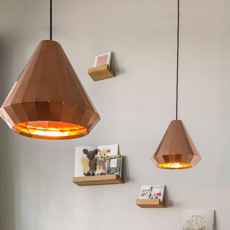 Suspension design rose gold de différentes formes droites Loft