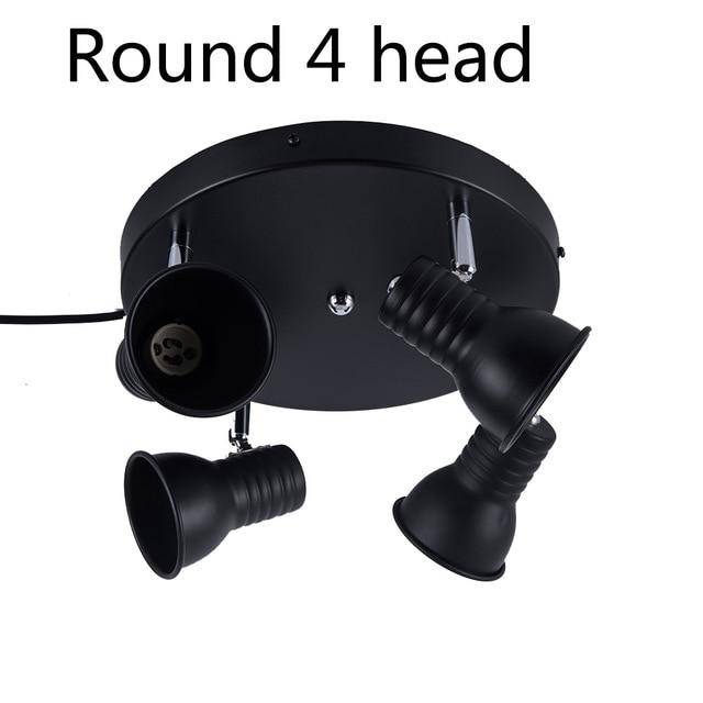 Plafonnier à spots LEDs ajustable noir (plusieurs formes)