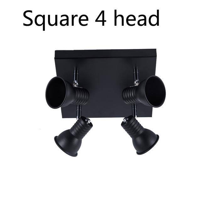Plafonnier à spots LEDs ajustable noir (plusieurs formes)
