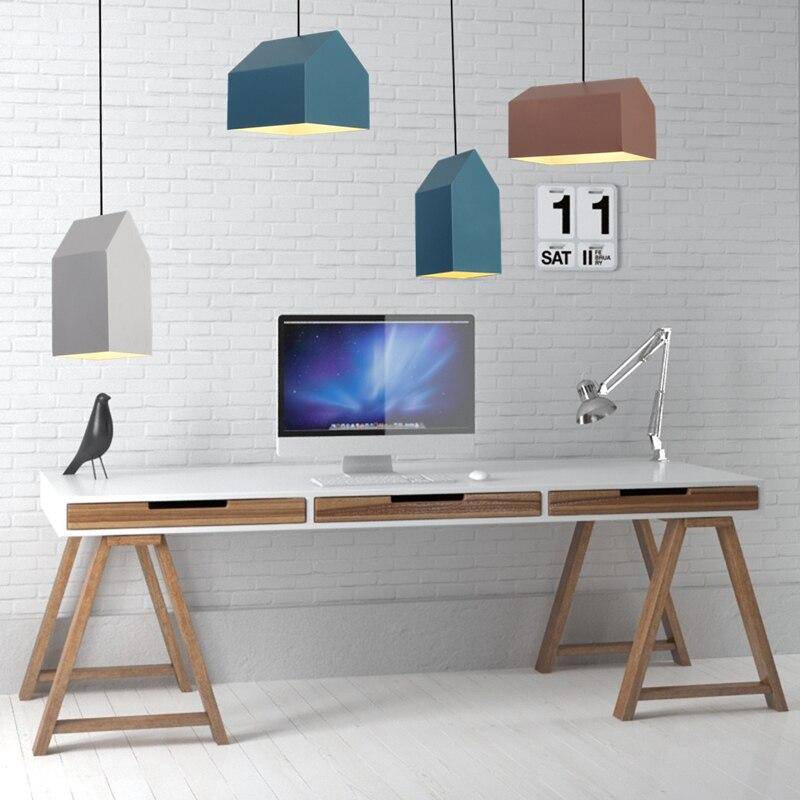 Suspension design à LED avec abat-jour en aluminium coloré Home