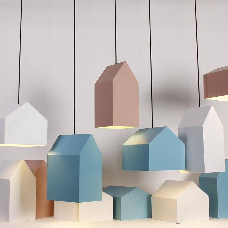 Suspension design à LED avec abat-jour en aluminium coloré Home