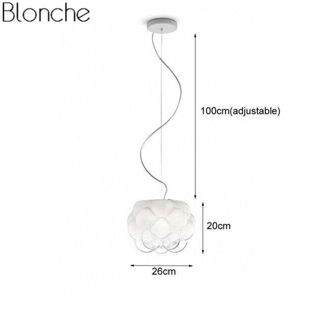 Suspension moderne à LED en verre style Cloud