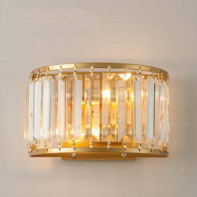 Applique LED demi-cercle en cristal Loft