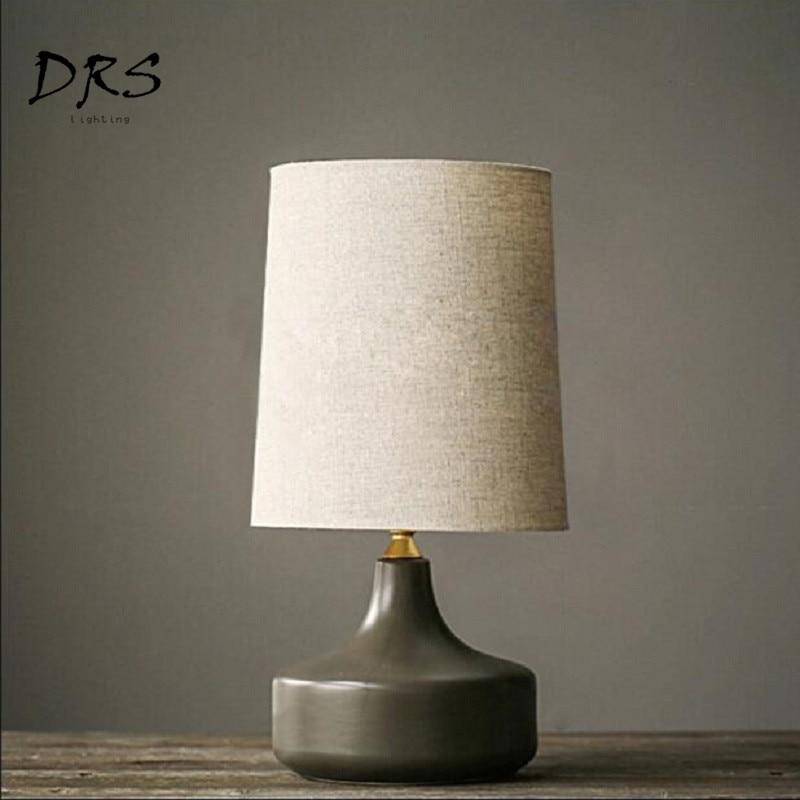 Lampe à poser en céramique design avec abat-jour en tissu Mariage