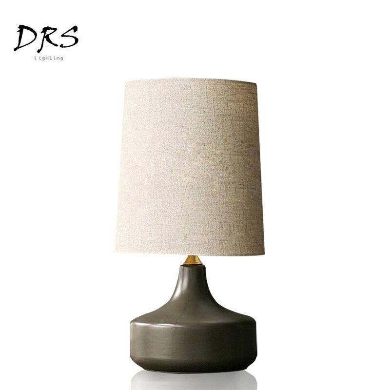 Lampe à poser en céramique design avec abat-jour en tissu Mariage