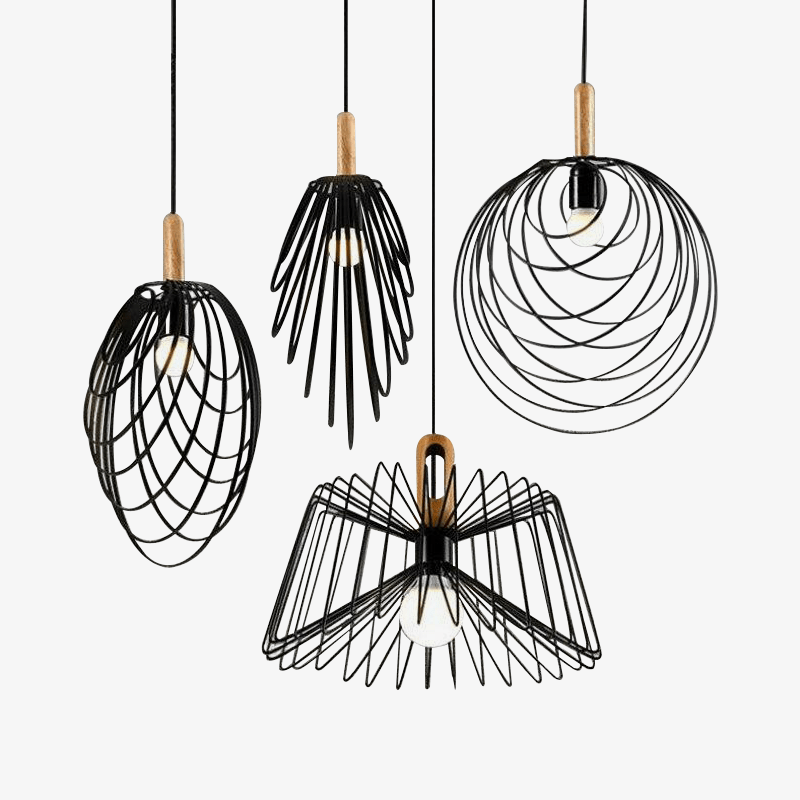 Suspension cages en métal de plusieurs formes Antique