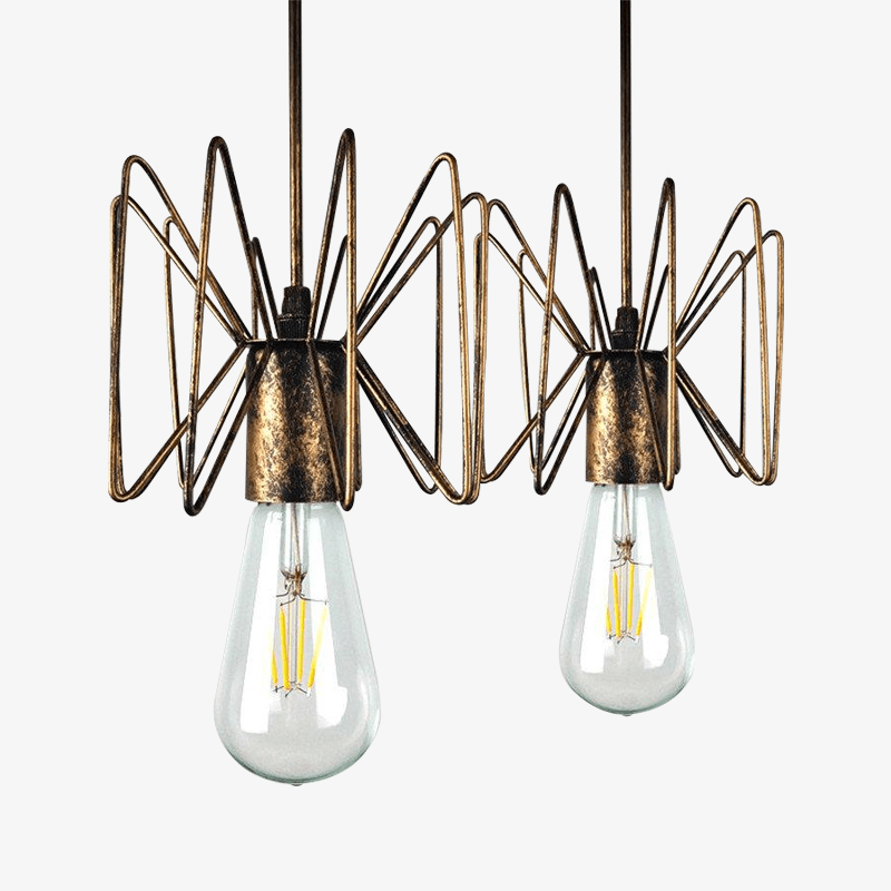 Suspension design dorée à LED ajustable Classic Retro