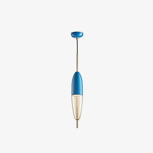 Suspension design LED à forme originale (bleue ou dorée)