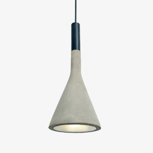 Suspension design LED avec abat-jour conique en ciment