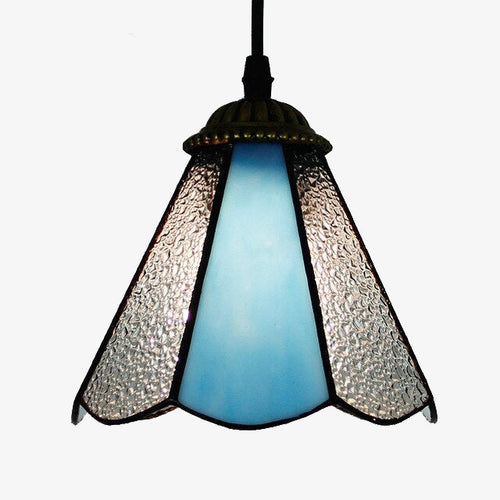 Suspension vintage LED avec des verres colorés Haimeï