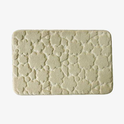 Tapis de bain rectangle coloré à figure en relief Confortable