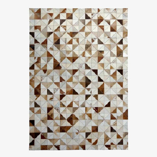 Tapis design rectangle scandinave aux triangles marrons Luxury
