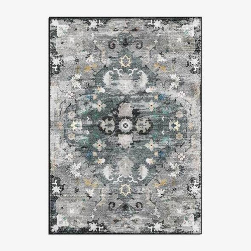 Tapis persan au style vintage gris Persy F