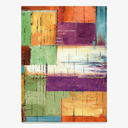 Tapis rectangle coloré Mosaic