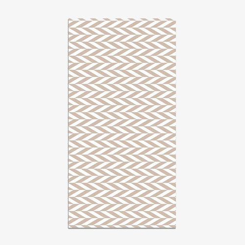 Tapis rectangle scandinave aux formes géométriques roses et blanches