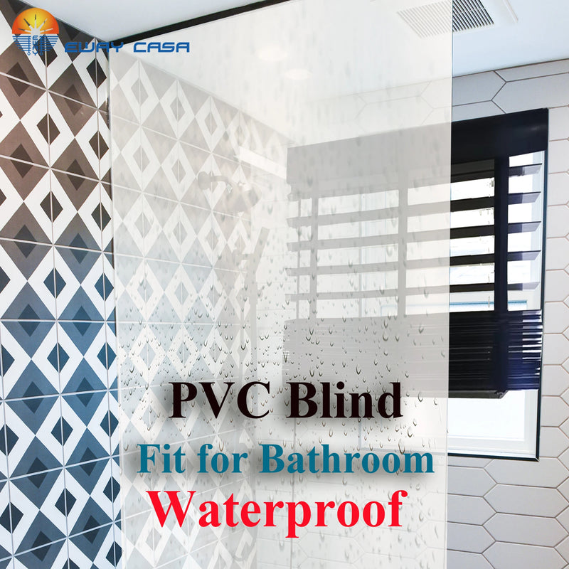 Store vénitien imitation bois pvc étanche pour fenêtre