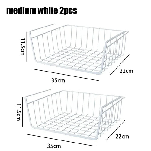 paniers de rangement suspendus en métal pour organisation polyvalente