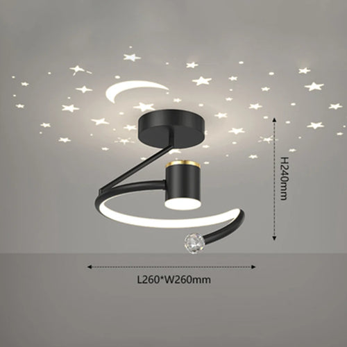 Moderner LED-Deckenleuchte für Innen- und Außendekoration - vue 10 sur 10