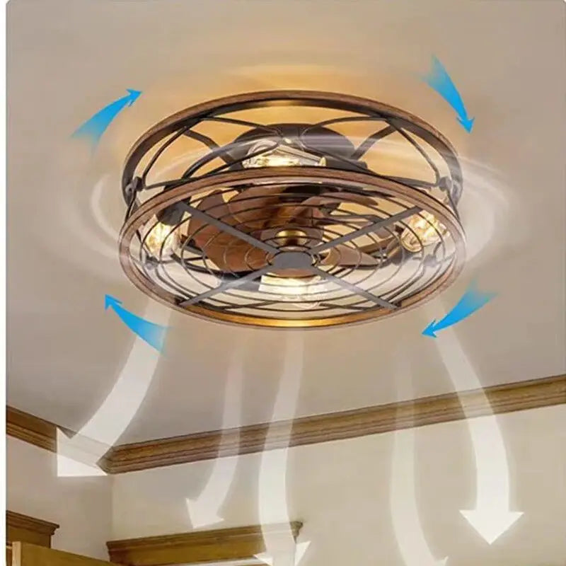 Salon plafonnier Invisible ventilateur lumière moteur à courant continu 110V 220V étude salle à manger lumière nordique moderne chambre ventilateur de plafond lumière - vue 6 sur 6