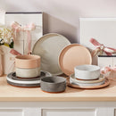 Service de table porcelaine assiettes bols bord relevé