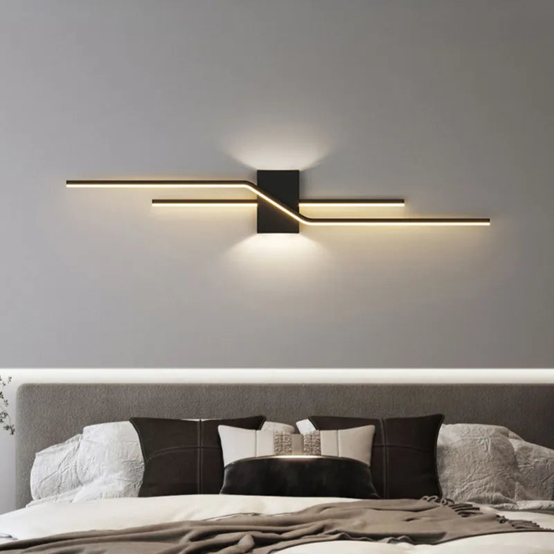 Applique murale LED modernes noir blanc maison intérieur éclairage applique murale - vue 3 sur 14