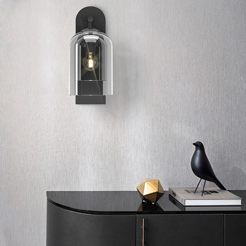 applique murale suspendue scandinave postmoderne en double verre - vue 4 sur 10