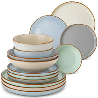 Service de table gres 16 pieces assiettes bols