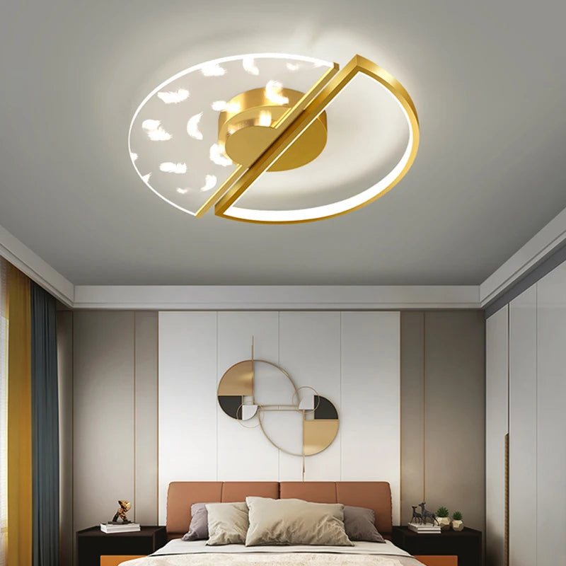 plafonnier led moderne avec intensité variable et design unique - vue 4 sur 14