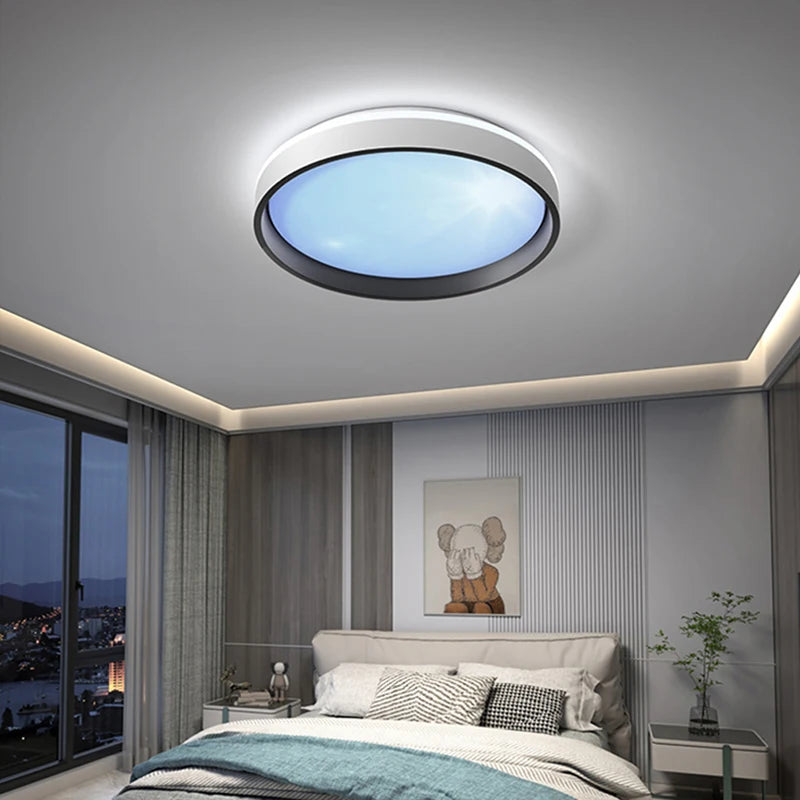 plafonnier led intelligent avec télécommande et réglage de la luminosité - vue 2 sur 8