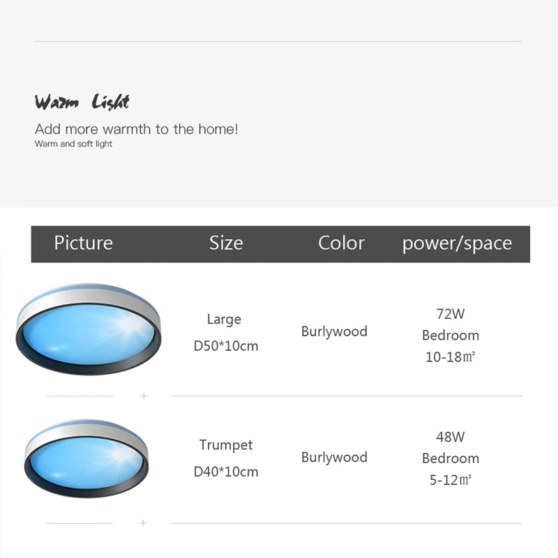 plafonnier led intelligent avec télécommande et réglage de la luminosité - vue 5 sur 8