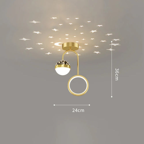 Moderner LED-Deckenleuchte für Innen- und Außendekoration - vue 9 sur 10