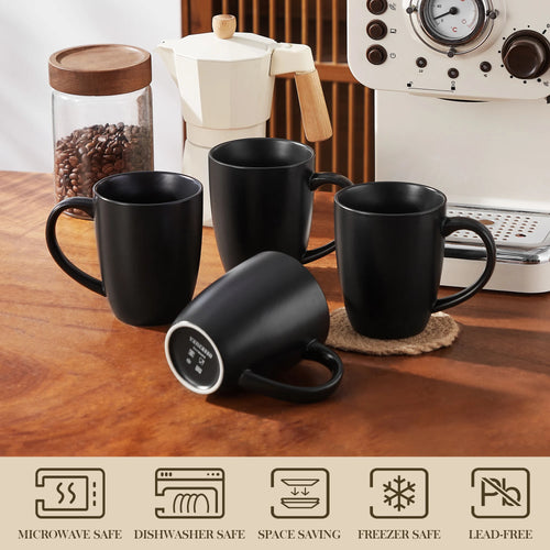 Ensemble tasses gres style marbre cafe cappuccino